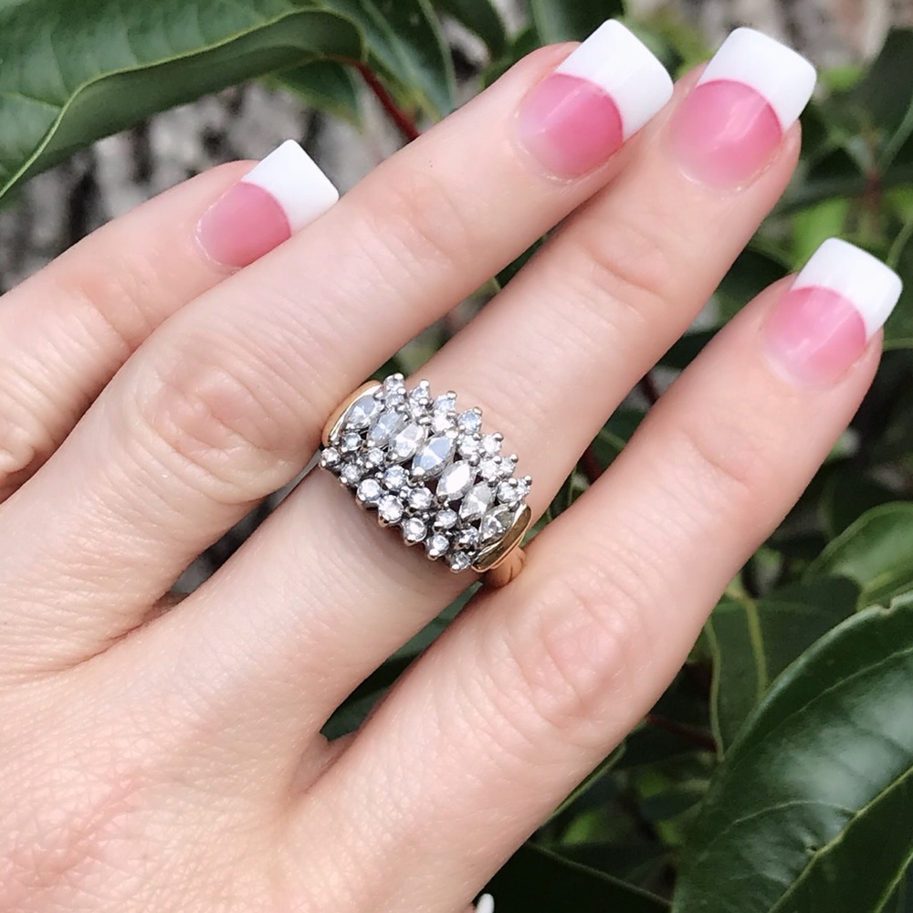 14k 1.00 ctw (approx) Diamond Cocktail Ring
